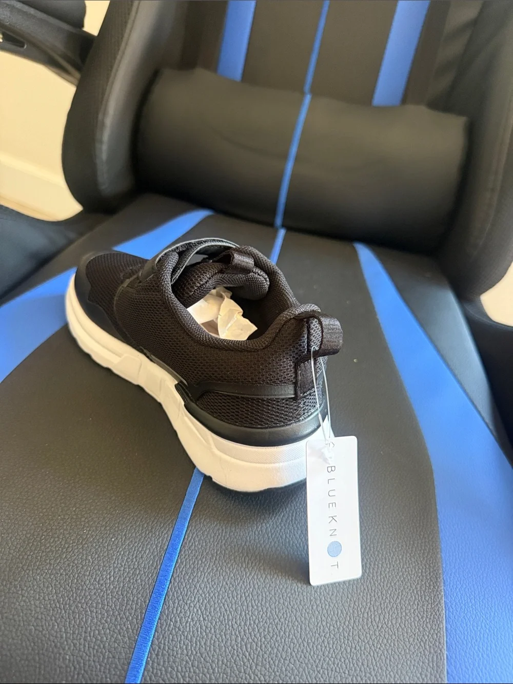 Kids Black Mesh Sneaker with Easy Hook-and-Loop Strap